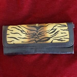 Casadei tiger leather clutch/wallet